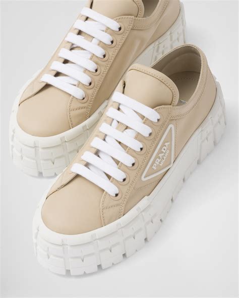 prada double wheel nylon gabardine sneakers|prada chunky sneakers.